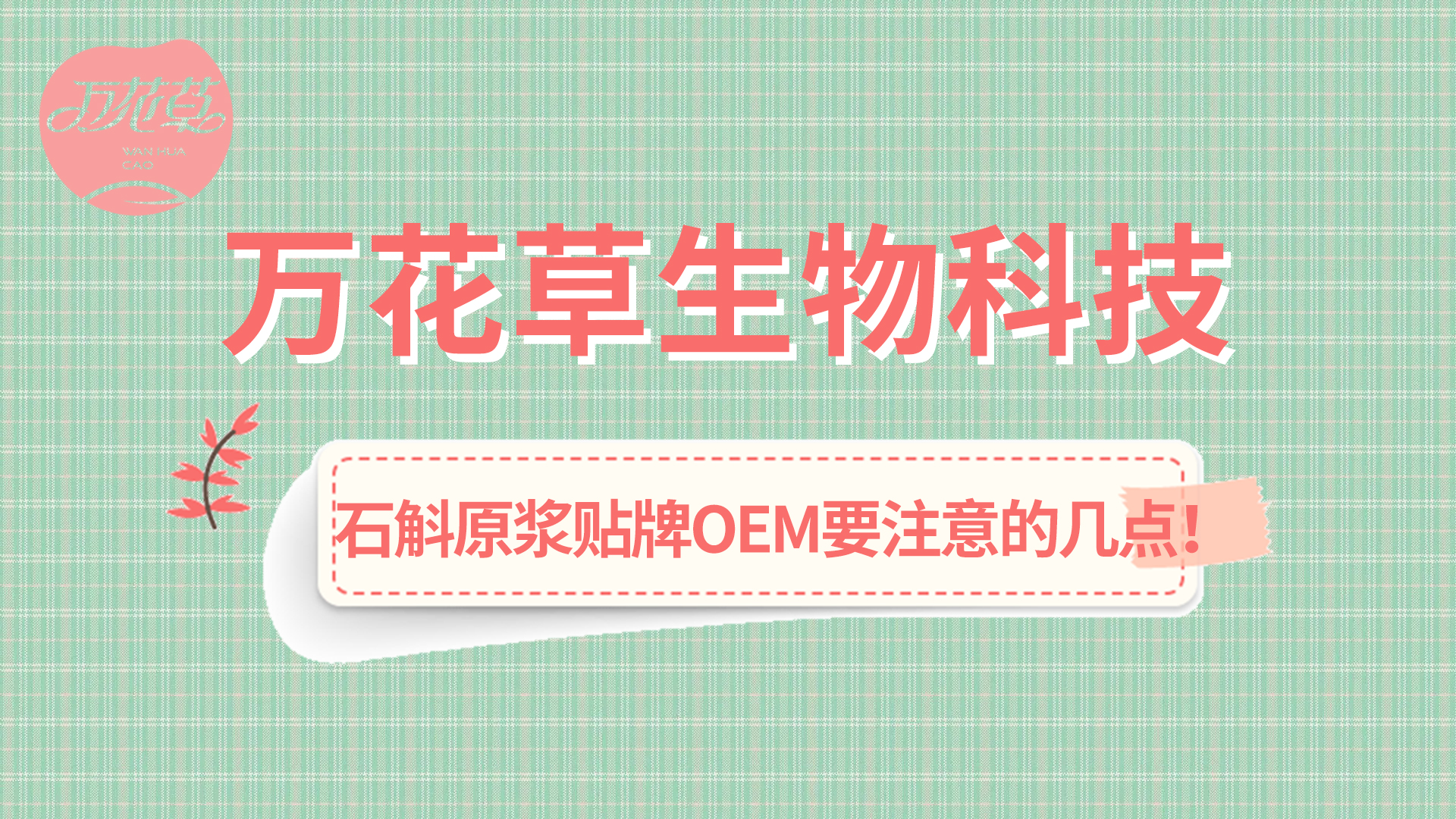 石斛原漿貼牌oem您需要注意哪幾點(diǎn)？